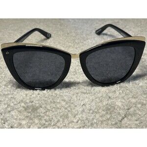 Privé Revaux The Juliet 807 Black Gold Frame Polarized Black Lens Sunglasses